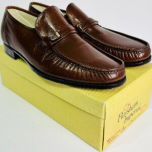 Florsheim Signature Collection 'Como' Loafers Size 12 D Made in USA Cognac
